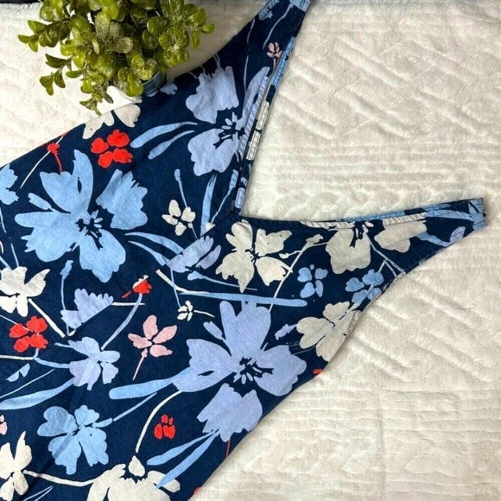 Time&Tru Floral V-Neck Woven Tank Top Medium 8-10 - Picture 8 of 16
